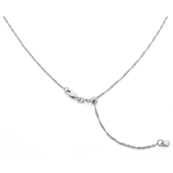 sterling silver adjustable singapore chain
