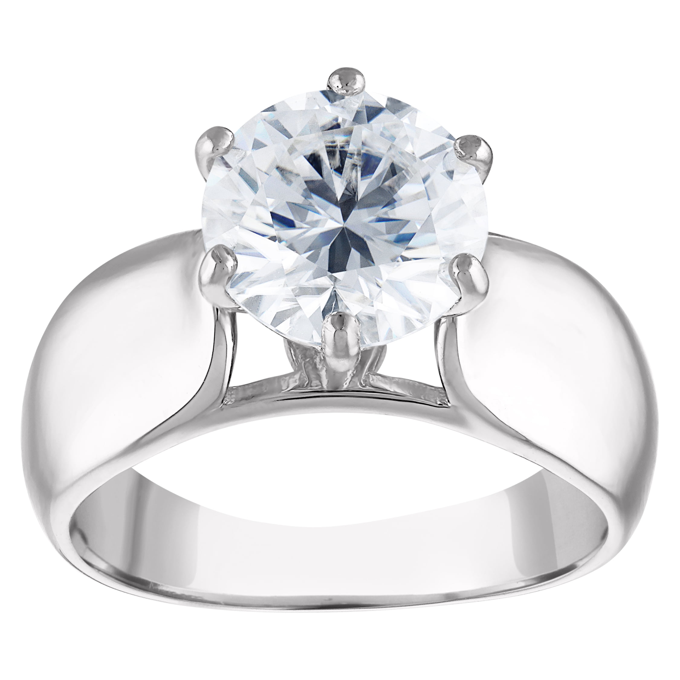 sterling silver cr moissanite 3 cttw bold ring