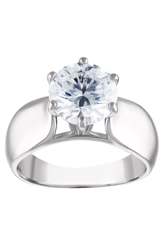 sterling silver cr moissanite 3 cttw bold ring