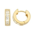 thumbnail image 1 of sterling silver cr white sapphire huggie earrings, 1 of 1
