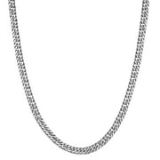 JORDAN BLUE NYC sterling silver men's 24" double curb chain necklace