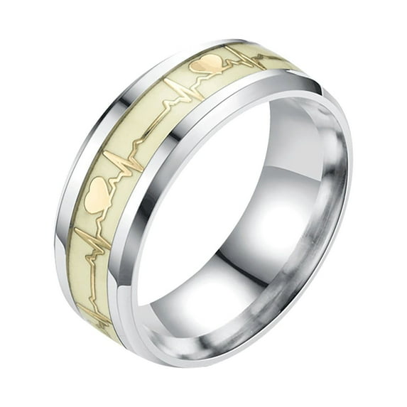sterling silver promise rings couple set adjustable for men fashion anniversary/wedding/promise jewelry her Multicolor Ring Heart Shaped Titanium Steel Individual Couple Gift