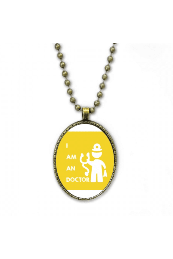 stethoscope doctor body position necklace vintage chain bead pendant jewelry collection