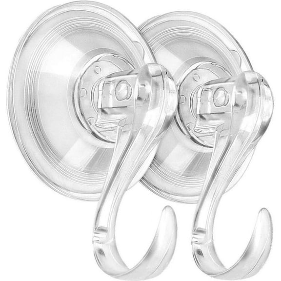 sticky hooks 2pc Large Clear Reusable Heavy Duty Wreath Hanger Suction Cup With Wipes 22 Lb Strong Window Glass Suction Cup Hooks (Color : 2 pc)