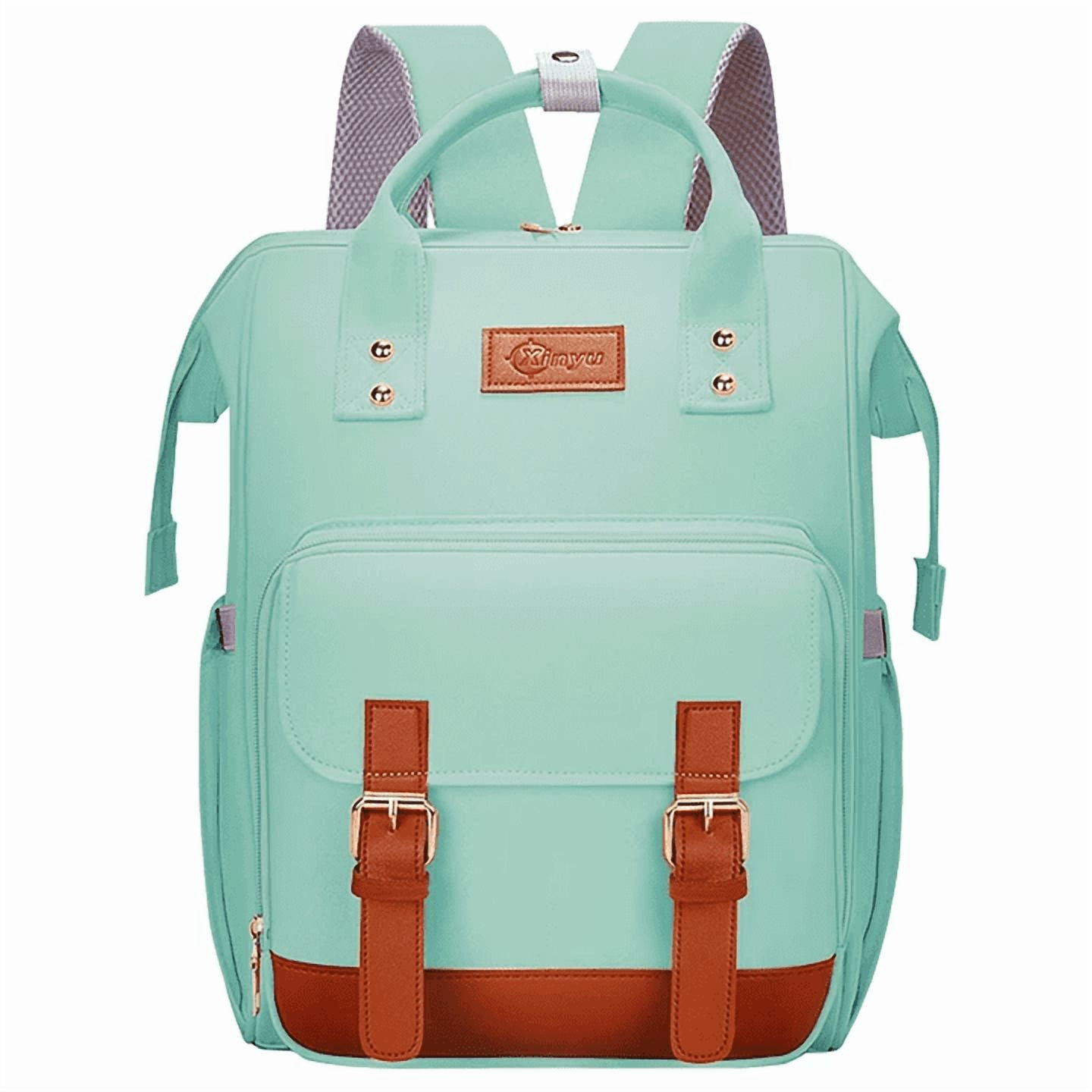 stillithou Diaper Bag Backpack for Women, Large Capacity Baby Diaper Backpack with Wet Dry Pockets, Stroller Straps & Insulated Pockets - Travel Daily Use Shopping, Light Blue