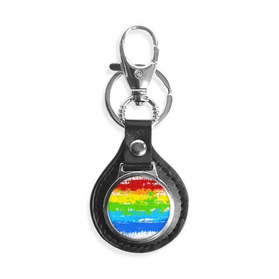 stippling rainbow lgbt key link chain keyholder finder hook metal
