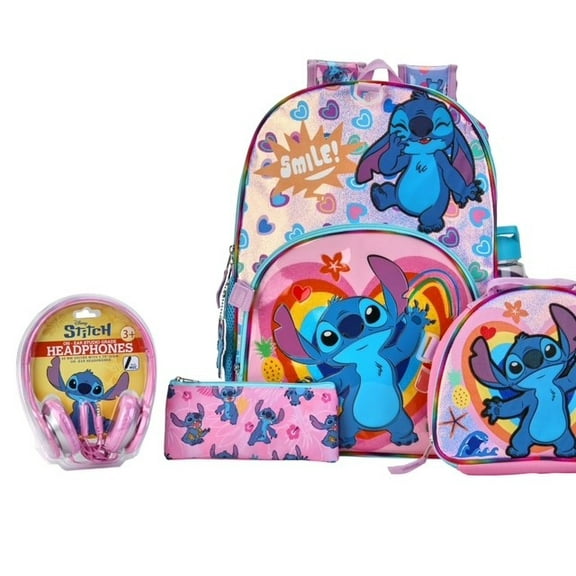stitch 6-Piece Backpack Set - Blue