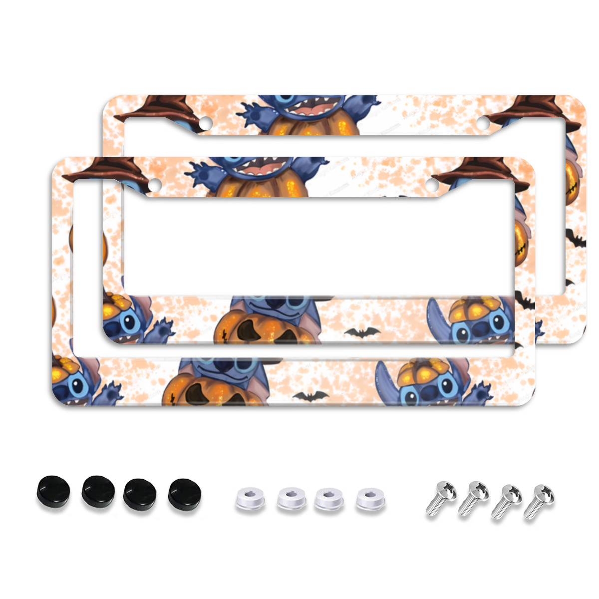 stitch Halloween Thanksgiving License Plate Frame (2 Pieces) Cute ...