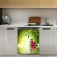 thumbnail image 1 of stones red hibiscus and bamboo on the water Dishwasher Magnet Cover Decorative Sticker for Home Cabinet Kitchen 23" x26", 1 of 5