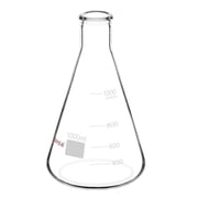 StonyLab 1 pack 1000 ml Narrow Mouth Erlenmeyer Glass Flasks with Heavy Duty Rim, 1 L 1 Liter