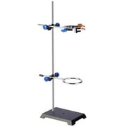 stonylab Lab Steel Support Stand Set with Rod Burette Clamp Retort Ring and 2 Boss Heads