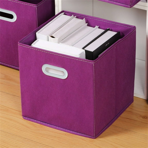 storage bins,Fabric Cube Organizer with Handle,Storage Cube Basket Bins,11x11x11 Foldable Storage Boxes for Closet Organizer Shelf Cabinet Bookcase,Thick Fabric Drawer,1PC,E