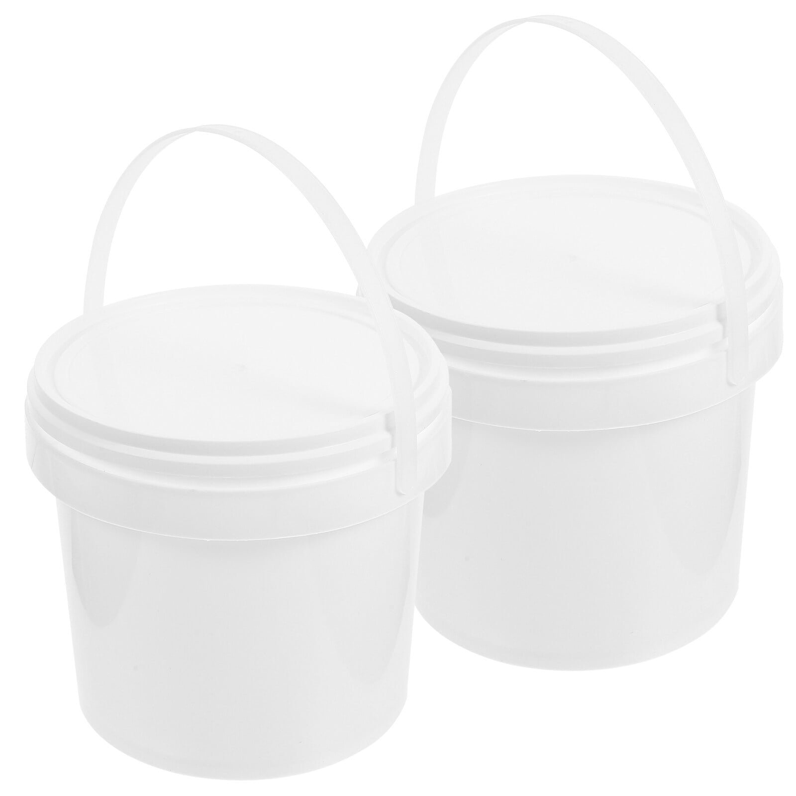 storage bucket 2pcs Portable Storage Bucket Toy Bucket White Plastic