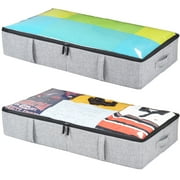 storageLAB Underbed Storage Containers,underbed zippered storage container, Set of 2,Grey