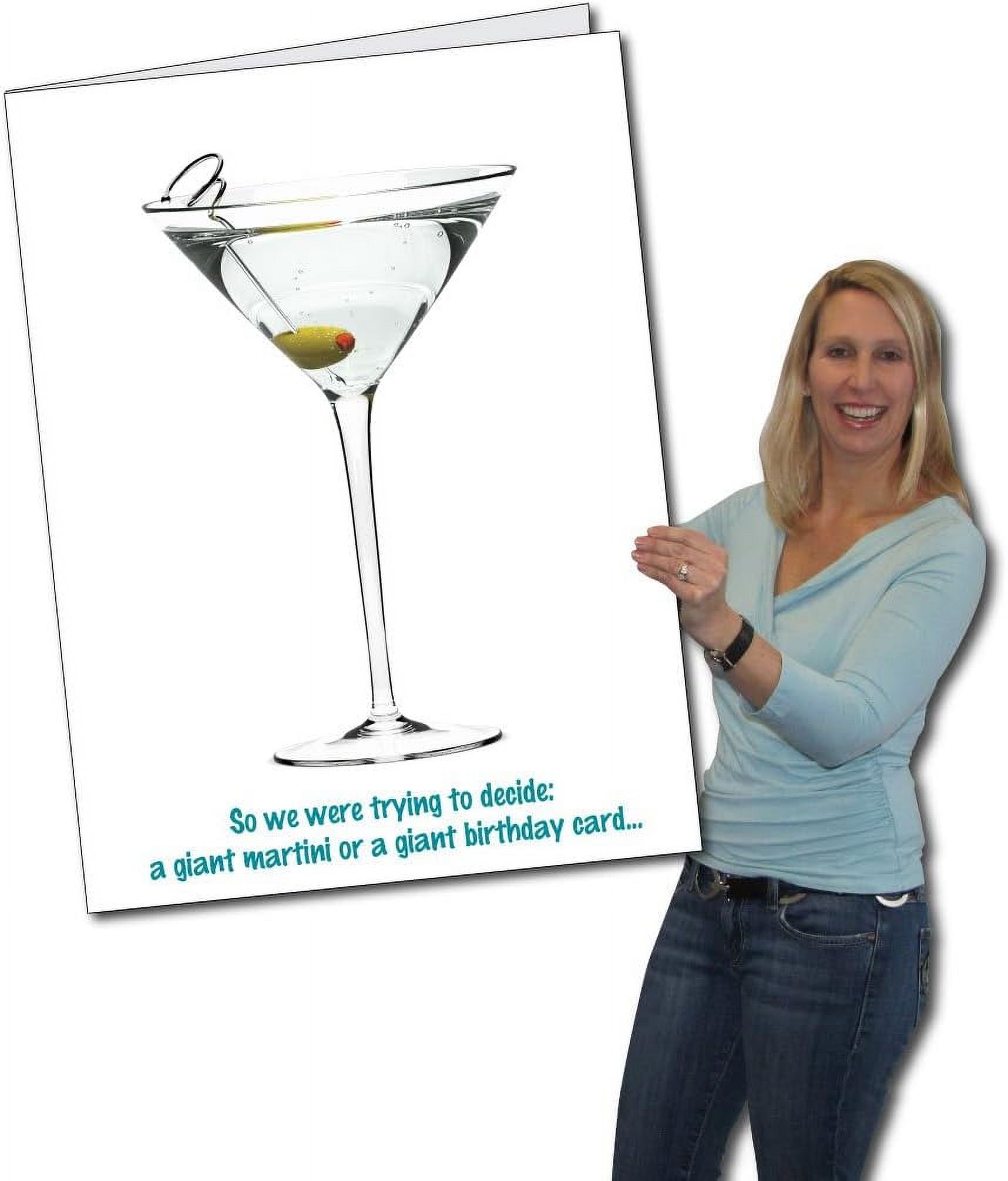 Jumbo Greeting Cards Giant Birthday Card (Martini) 2 Feet X 3 Feet