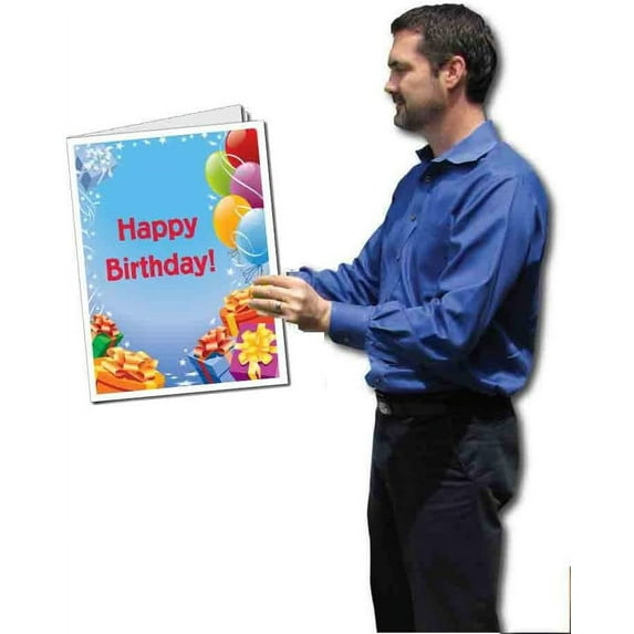 store Jumbo Greeting Cards: Giant Presents And Balloons Birthday Card With Envelope, Size 18 Inch X 24 Inch