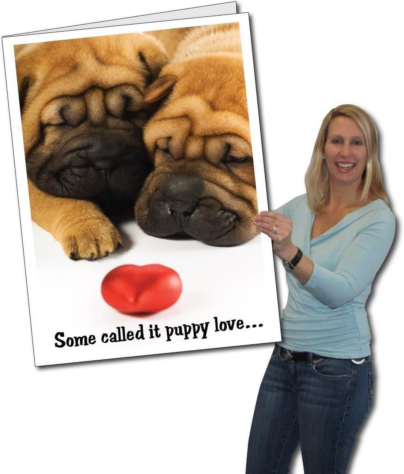 Jumbo Greeting Cards Huge Anniversary Card(Puppies) 2 Feet X 3 Feet