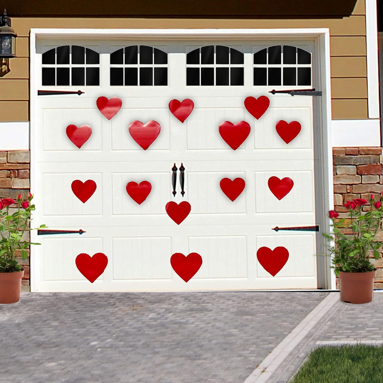 store Jumbo Valentine's Day Red Garage Door 15 Indoor