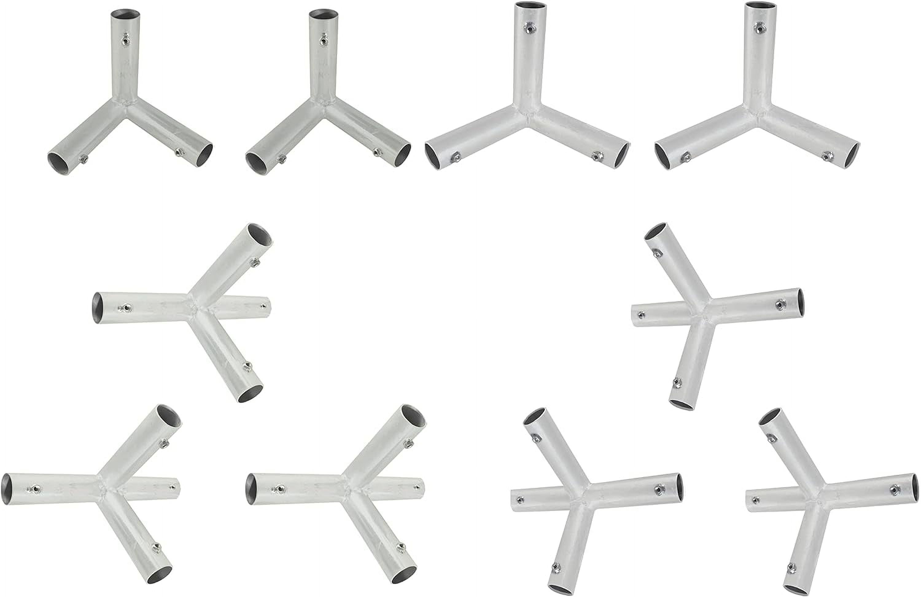 store canopy fittings kit for 10’x 40’ frame slant roof, low connectors for carport frame boat