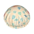 stork leaves Shower Cap for Women, Double Waterproof Layers Shower Caps