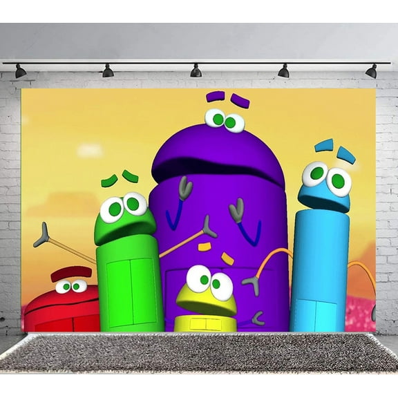 storybots Backdrop Banner Party Supplies Poster Movie Theme Background for Photography Birthday Decorations
