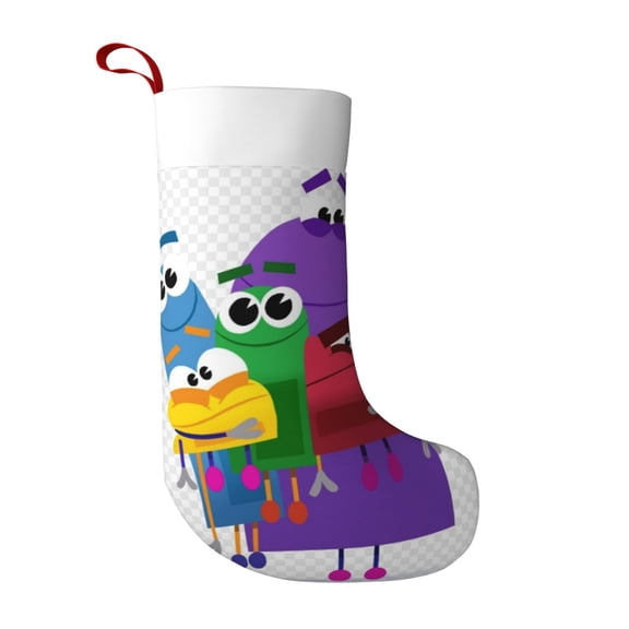 storybots Ultra soft velvet Christmas socks, Large Super Soft Christmas Stockings For Christmas Xmas Tree Holiday Fireplace Family Decor Gifts