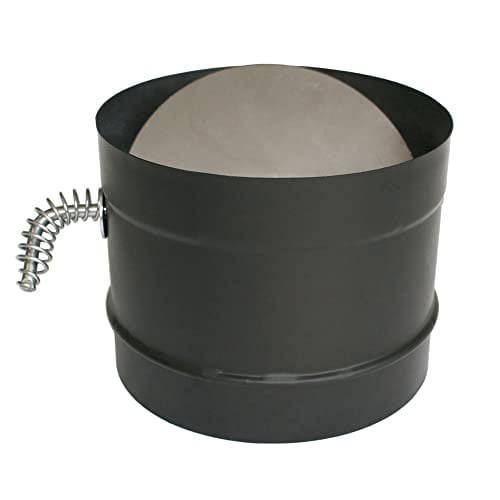 stove pipe damper 6" dia. 24 ga cast iron