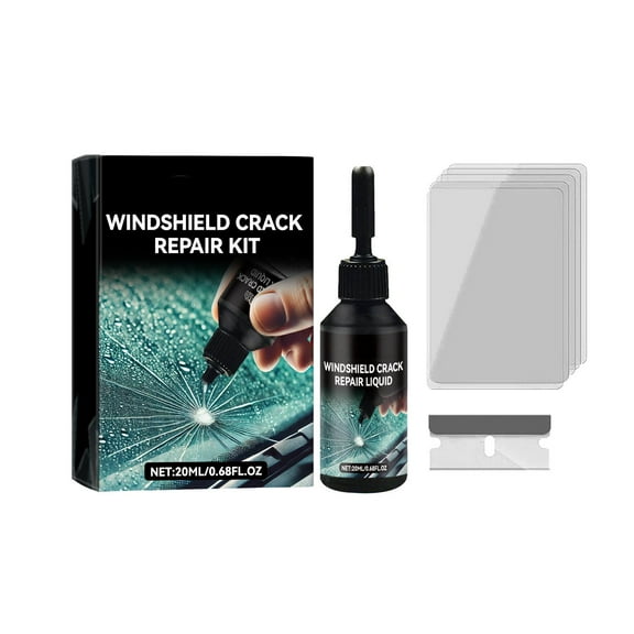 strAumptious Windshield Crack Repair Kit, Advanced Cracks Gone Glass Repair Kit, Automotive Nano Glass Repair Fluid Windshield Repair Kit Quick Fix Windshield & Glass Repair Tools
