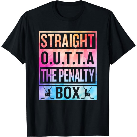 straight outta the penalty box tie dye favorite winter sport T-Shirt