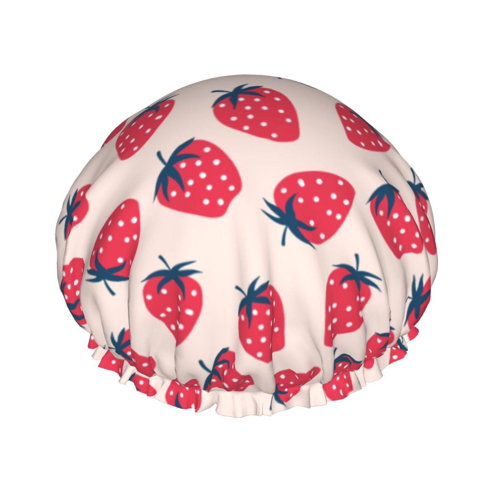 strawberry fruit print Shower Cap, Reusable Bath Hair Hat for all Hair ...