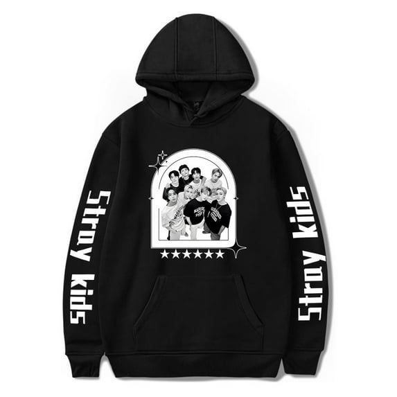 stray Kids Hoodie Merch unisex long sleeved retro casual sports pullover streetwear