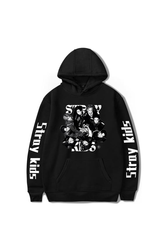 stray Kids Hoodie Merch unisex long sleeved retro casual sports pullover streetwear