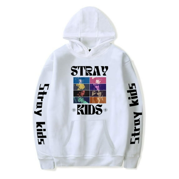 stray Kids Merch hooded sweatshirt for men and women, fashionable long sleeved casual pullover sports hooded sweatshirt