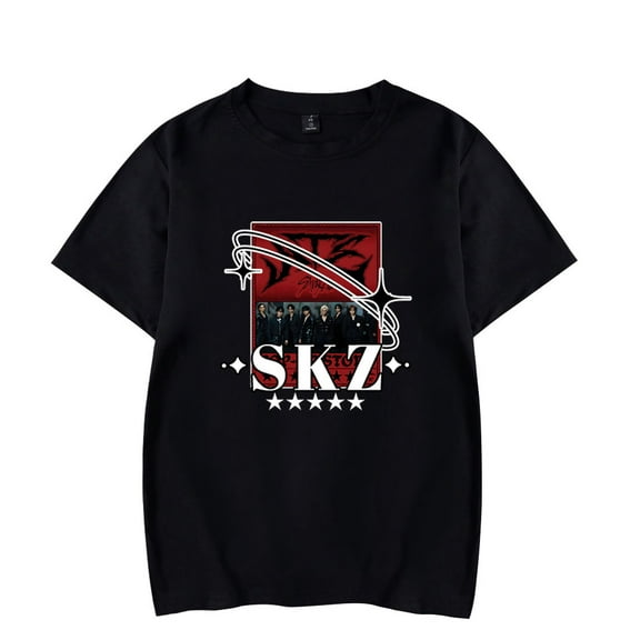 stray Kids Merch men's and women's fashionable round neck casual short sleeved T-shirt for the street