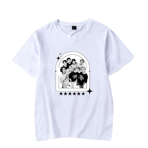 stray Kids T-shirt Merch Women's Men's Fashion Street Trendy Round Neck Short Sleeve T-shirt