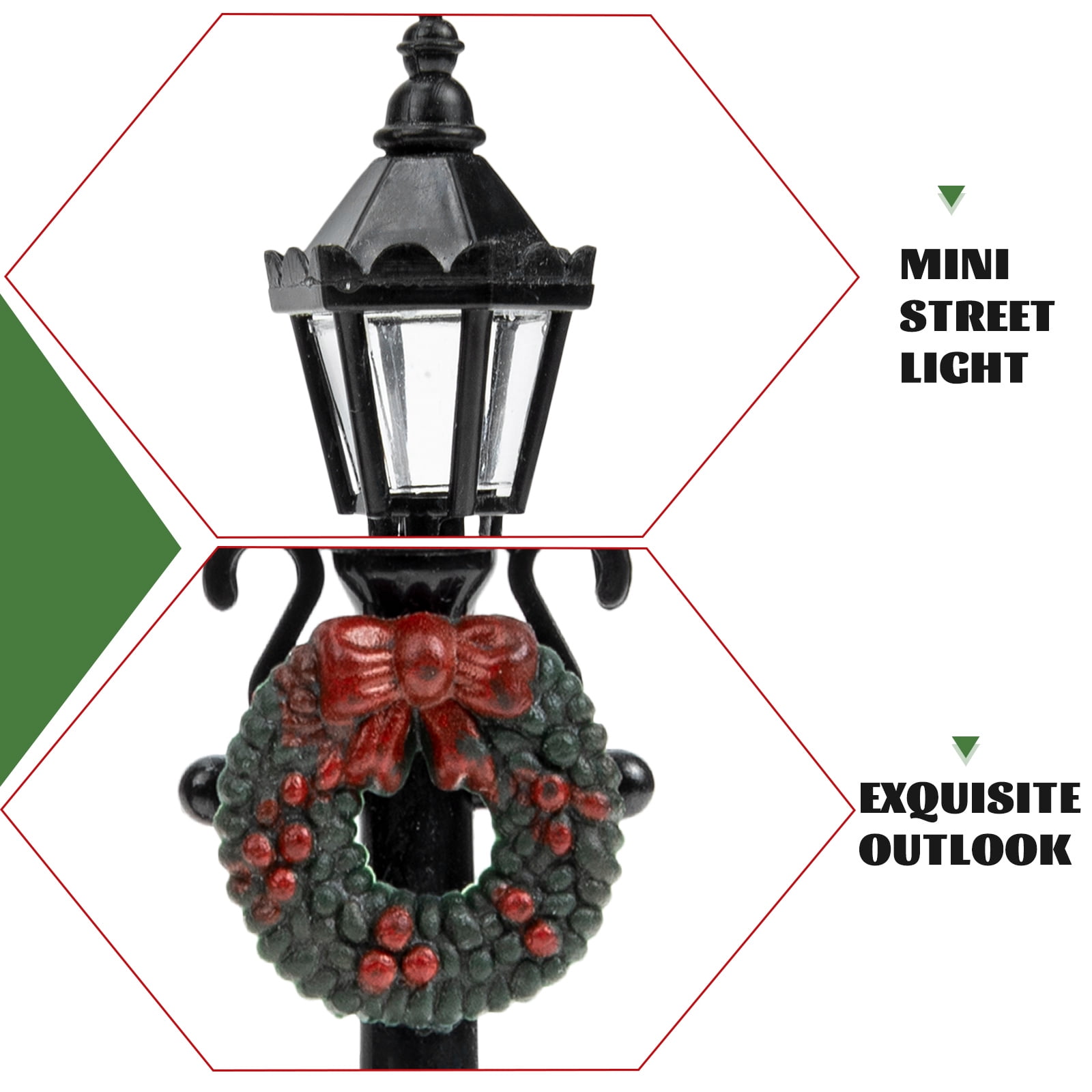 street lamp model 6pcs Miniature Dollhouse Street Lamp Adorns Mini Street Lamp Models Lamp Decor