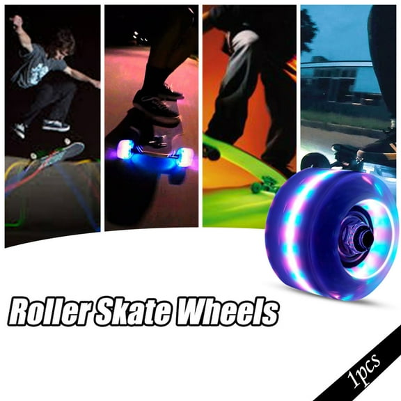 strola Outdoor Toys,Luminous Light Up Quad Roller Skate Wheels with BankRoll Bearings Installed,Multi-color