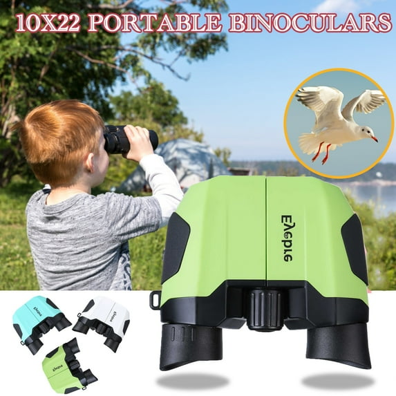 strola Outdoor Toys,Outdoor Binoculars High Resolution 10X22 Kids Binoculars for 3-12 Years,Green