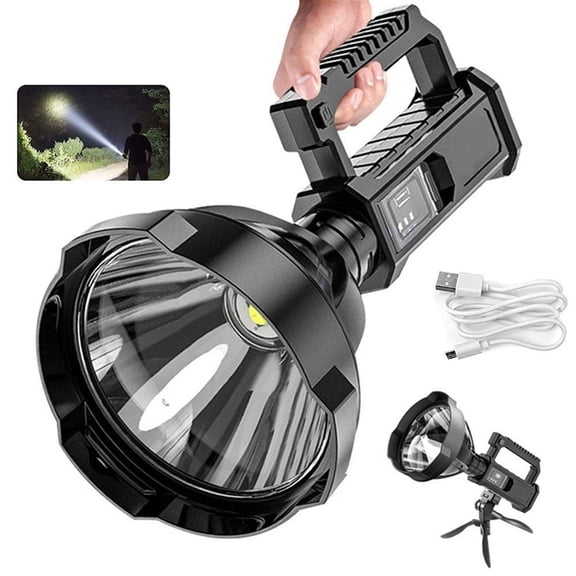 strola Toys 90000 Lumen Rechargeable Flashlight, High Lumens Handheld Spotlight with Power Bank, IPX5 Waterproof Searchlight for Camping, Emergency, Hunting, 6000mAh Battery