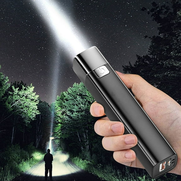 strola Toys Brightest Rechargeable Flashlight High Lumens Small, USB-C LED Pocket Flashlight with Power Bank, IPX6 Waterproof Handheld Light for Camping Emergency Dog Walking