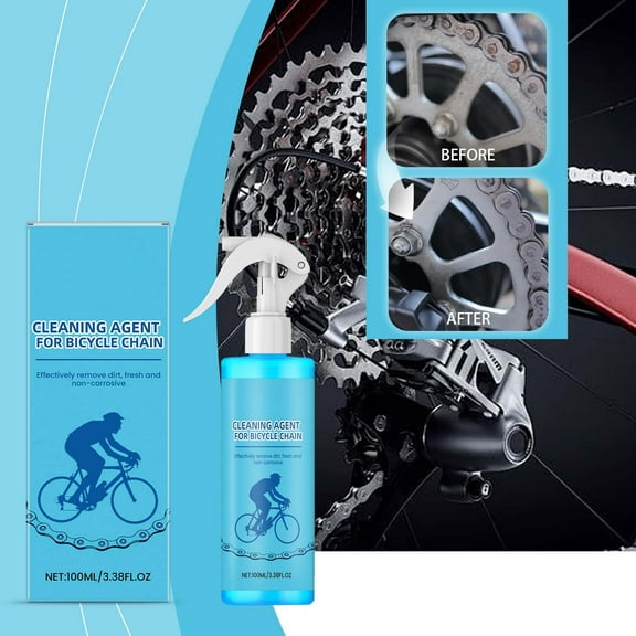 strola Toys Chain Cleaner Spray for Bicycle, 100ml Fast-Acting Bike Degreaser, Water-Based Drivetrain Cleaner, Non-Corrosive Bike Chain Cleaner Spray for Mountain Road Bikes