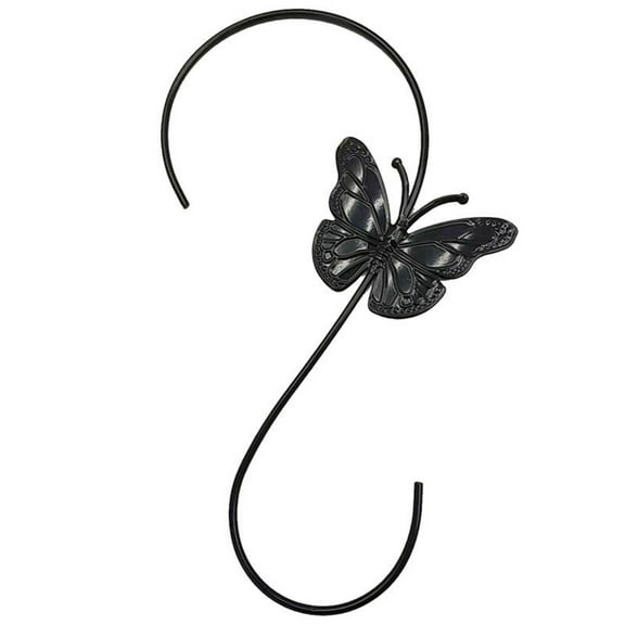 strola Toys Heavy Duty 12 Inch S Hooks, 2 Pack Black Extra Large Outdoor S Hooks for Hanging Plants, Bird Feeders, Baskets - Commercial Strength, Rust Resistant Garden & Patio Hooks