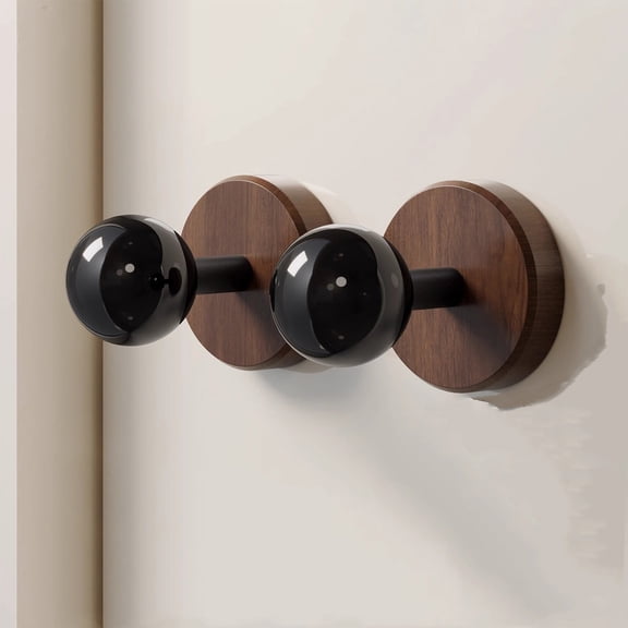 strola Toys Heavy Duty Adhesive Hooks, Damage Free Removable Wall Hooks for Bathroom Kitchen, Strong Waterproof No Drill Hooks for Towels Coats, Black