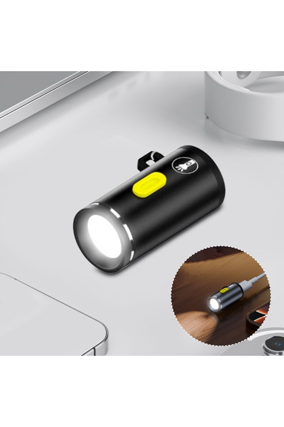 LED Mini Flashlight High Lumens for Camping Outdoor Emergency - Compact Work Light with Batteries Included