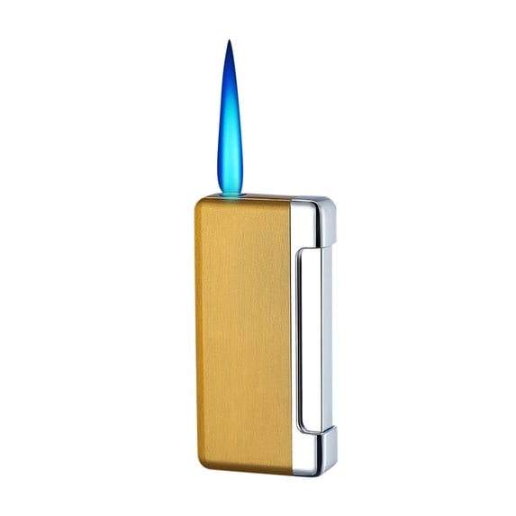 strola Toys Metal Blue Flame Torch Lighter Windproof Butane Refillable Jet Lighter Adjustable for Cigar BBQ Camping