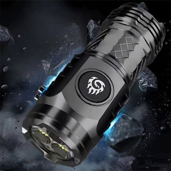strola Toys Mini Flashlight High Lumens Rechargeable, Small Bright Tactical Flashlight with 5 Modes & USB C, IPX4 Waterproof Mini Light for EDC Gear Camping Outdoor Emergency