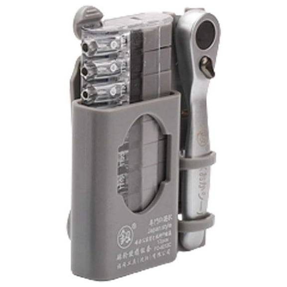 strola Toys Mini Ratcheting Screwdriver Set, 10-in-1 Multi-bit Precision Tool with Aluminum Handle for Electronics Repair, Furniture Assembly & Home DIY