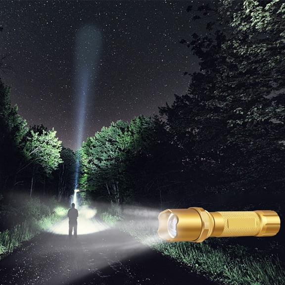 strola Toys Mini Rechargeable Flashlight Super Bright Small Tactical LED with Power Bank & Zoomable USB C Portable for Emergency Camping Outdoor Home Use