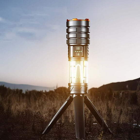 strola Toys Mossyoak Tactical Flashlight 6000 High Lumens Rechargeable with Red and Blue Strobe, USB C Long Range Spotlight for Camping Hunting Emergency Power Bank