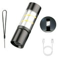 thumbnail image 1 of strola Toys Mtom Rechargeable Flashlight High Lumens Dual Head LED Small Pocket Light with COB Side Lamp Zoomable USB Mini Flashlight for Camping, 1 of 1